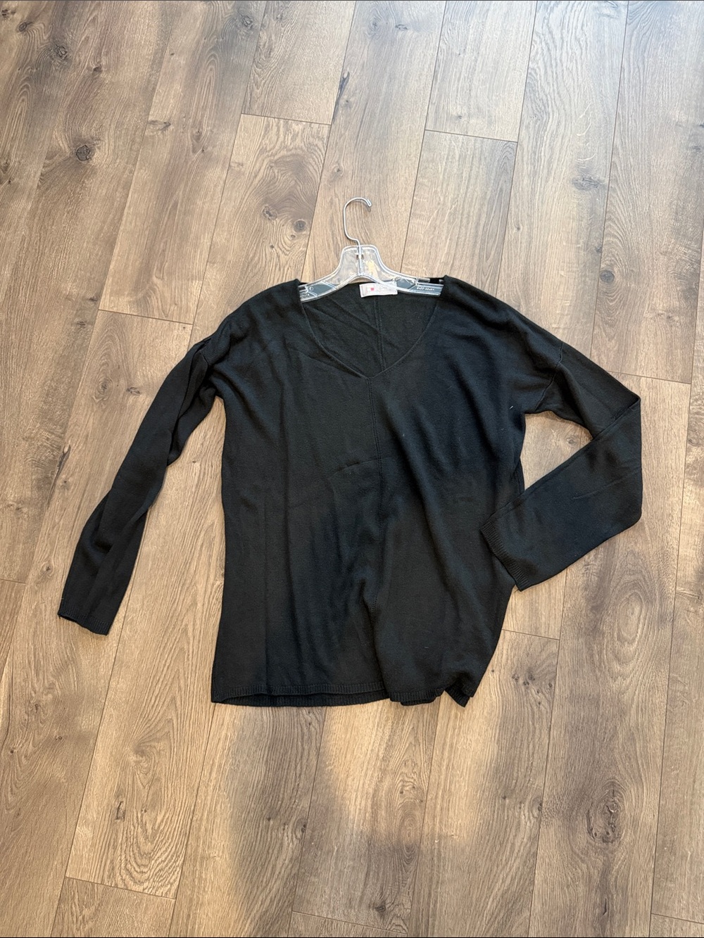 TNA Black V-Neck Lightweight Sweater